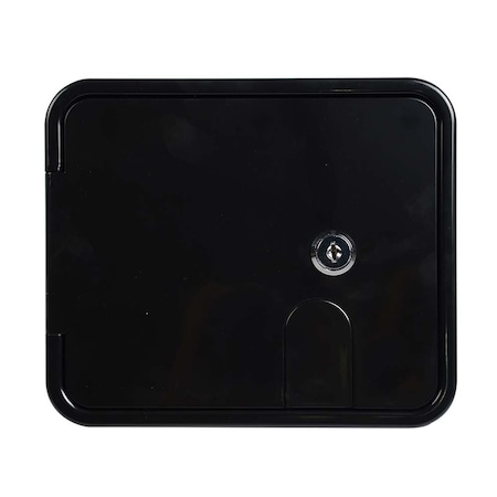 Superior Electric Electric Cable Hatch with Key Lock for 30/50 Amp Cords - Black RVA1581